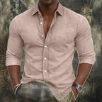 Acid-Wash Long-Sleeve Shirt — unified background