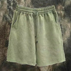 Acid-Wash Drawstring Shorts — unified background