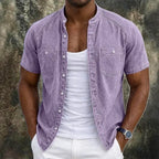 Washed Short-Sleeve Shirt — unified background