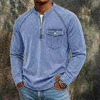 Washed Stand-Collar T-Shirt — unified background