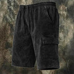 Acid-Wash Drawstring Shorts — unified background
