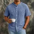 Washed Short-Sleeve Shirt — unified background