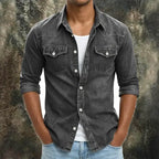 Garment-Dyed Long-Sleeve Shirt — unified background