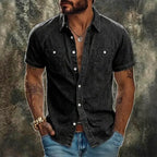 Acid-Wash Short-Sleeve Shirt — unified background