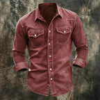 Garment-Dyed Long-Sleeve Shirt — unified background