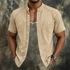 Washed Short-Sleeve Shirt — unified background