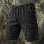 Acid-Wash Drawstring Shorts — unified background