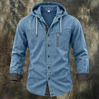 Color-Block Garment-Dyed Shirt — unified background