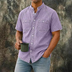 Washed Short-Sleeve Shirt — unified background