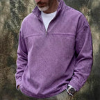 Stand-Collar Zip Polo Shirt — unified background