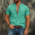 Washed Short-Sleeve Shirt — unified background
