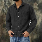 Acid-Wash Long-Sleeve Shirt — unified background