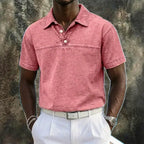 Acid-Wash Short-Sleeve Polo Shirt — unified background