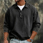 Long-Sleeve Polo Shirt — unified background