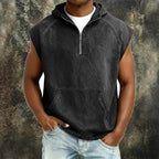 Acid-Wash Zip T-Shirt — unified background