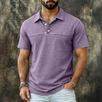 Color-Block Acid-Wash Polo Shirt — unified background
