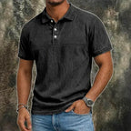 Distressed Acid-Wash Polo Shirt — unified background