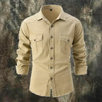 Acid-Wash Long-Sleeve Shirt — unified background