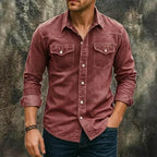 Garment-Dyed Long-Sleeve Shirt — unified background