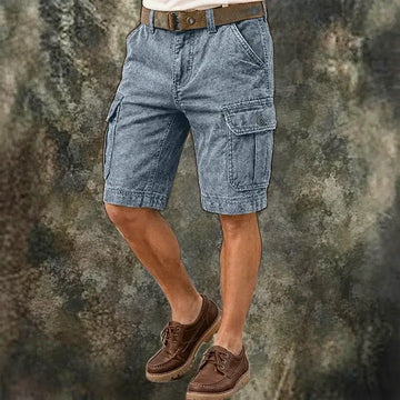 Acid-Wash Cargo Shorts