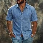Acid-Wash Short-Sleeve Shirt — unified background