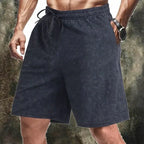 Acid-Wash Drawstring Shorts — unified background