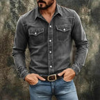 Garment-Dyed Long-Sleeve Shirt — unified background