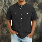 Acid-Wash Short-Sleeve Shirt — unified background