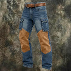 Patchwork Cargo Jeans — unified background