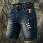 Patchwork Washed Shorts — unified background