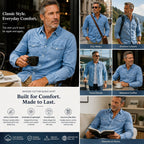 Washed Long-Sleeve Denim Shirt