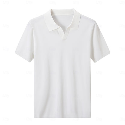 Classic Fit V Neck Polo Shirt