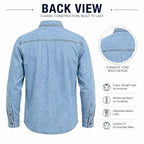 Acid-Wash Long-Sleeve Denim Shirt