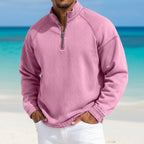 Acid-Wash Stand-Collar T-Shirt