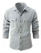 Acid-Wash Long-Sleeve Shirt