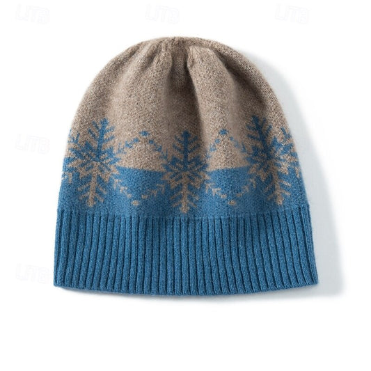 Cashmere Merino Wool Beanie Knitwear Hat - oukumen