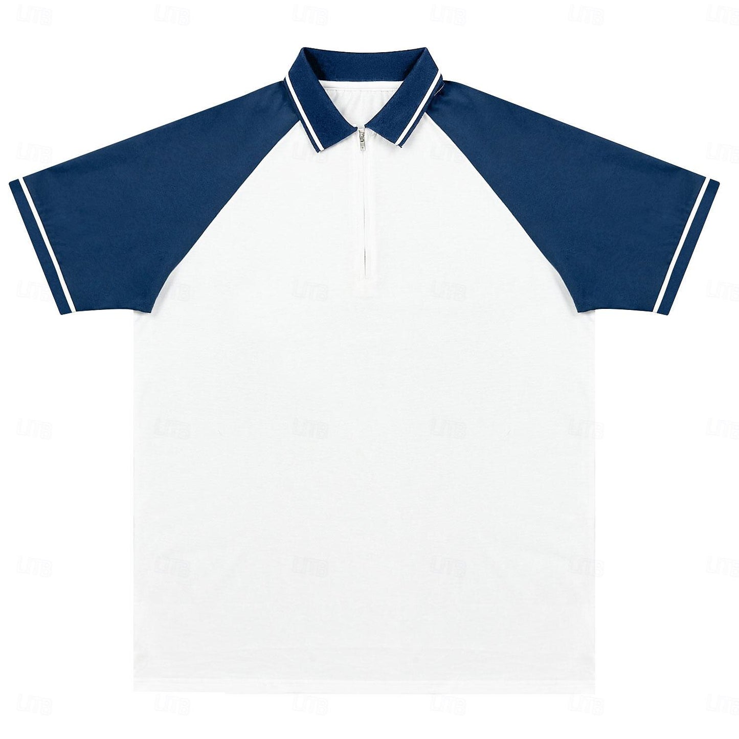 Business Casual Fold-over Collar Short Sleeve Polo - oukumen