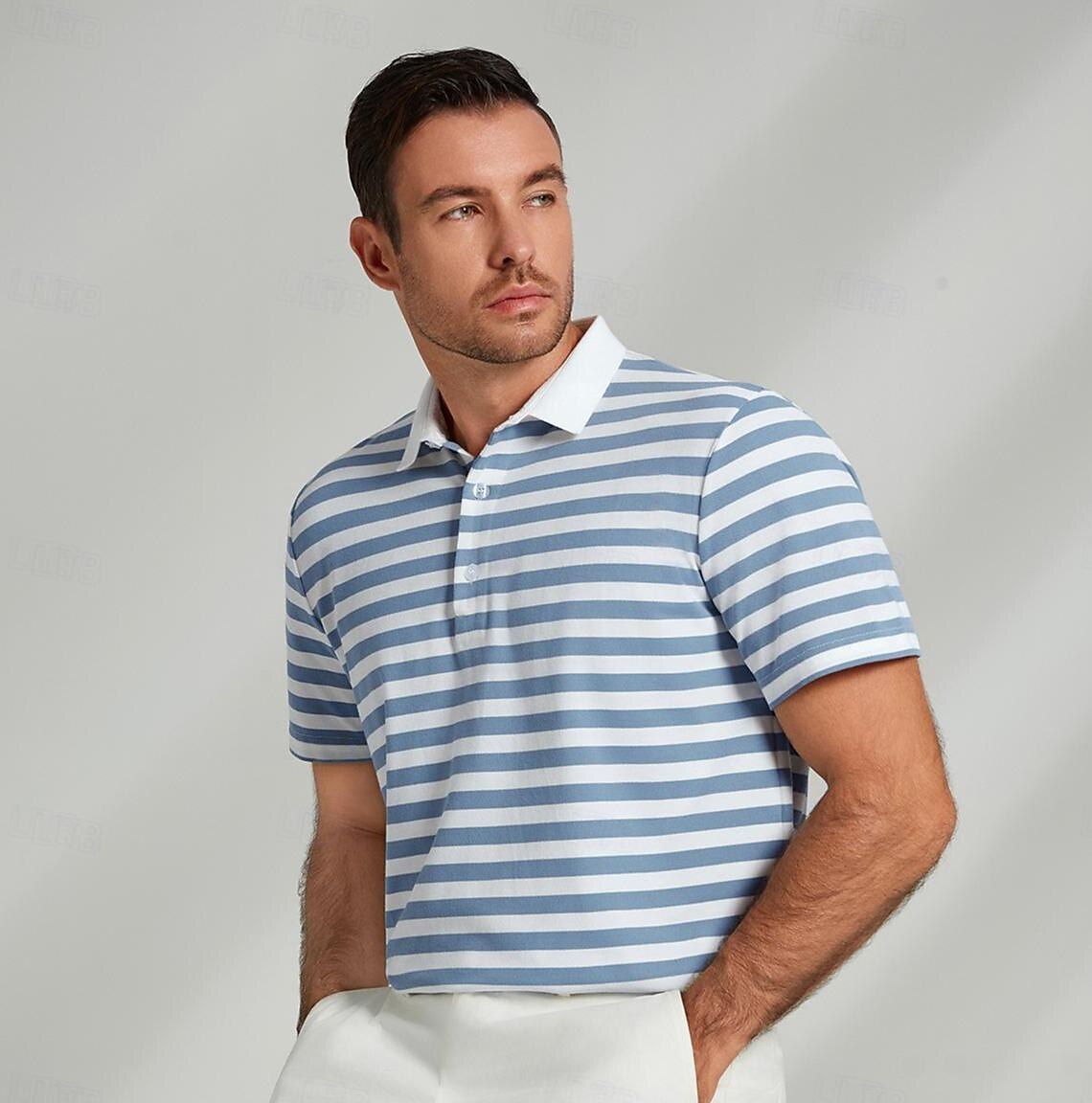 Stripes Casual Cable Knit Polo - oukumen