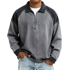 Color-Block Long-Sleeve Polo Shirt