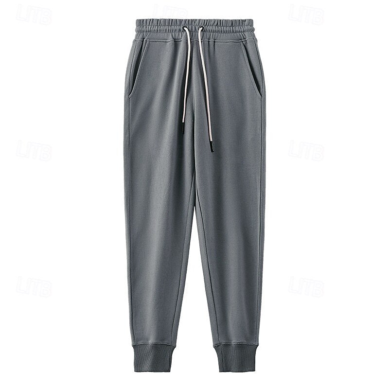 100% Cotton Athletic Pants Active Joggers - oukumen