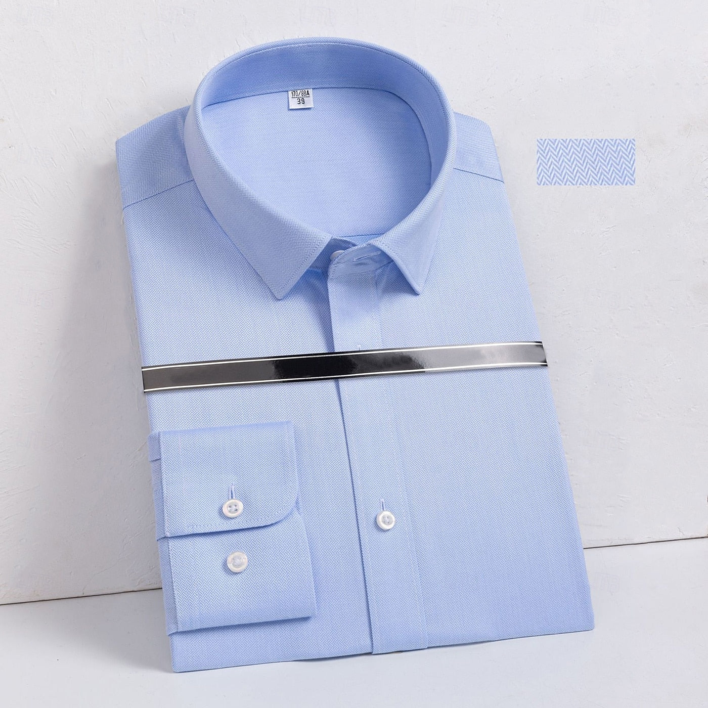 100% Cotton Non-iron Dress Shirt Luxury Twill Shirt - oukumen