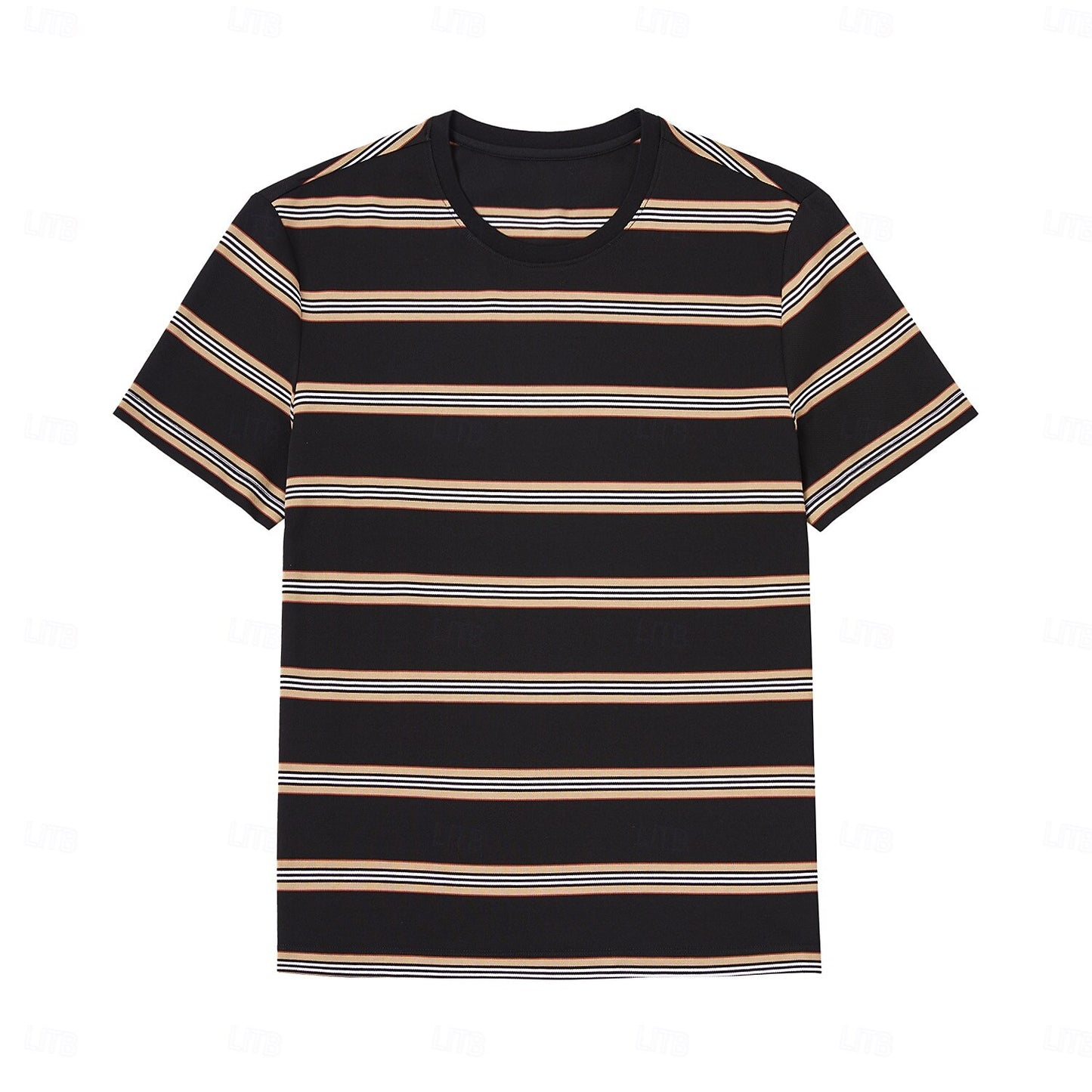 Cotton Silk Stripe T Shirt