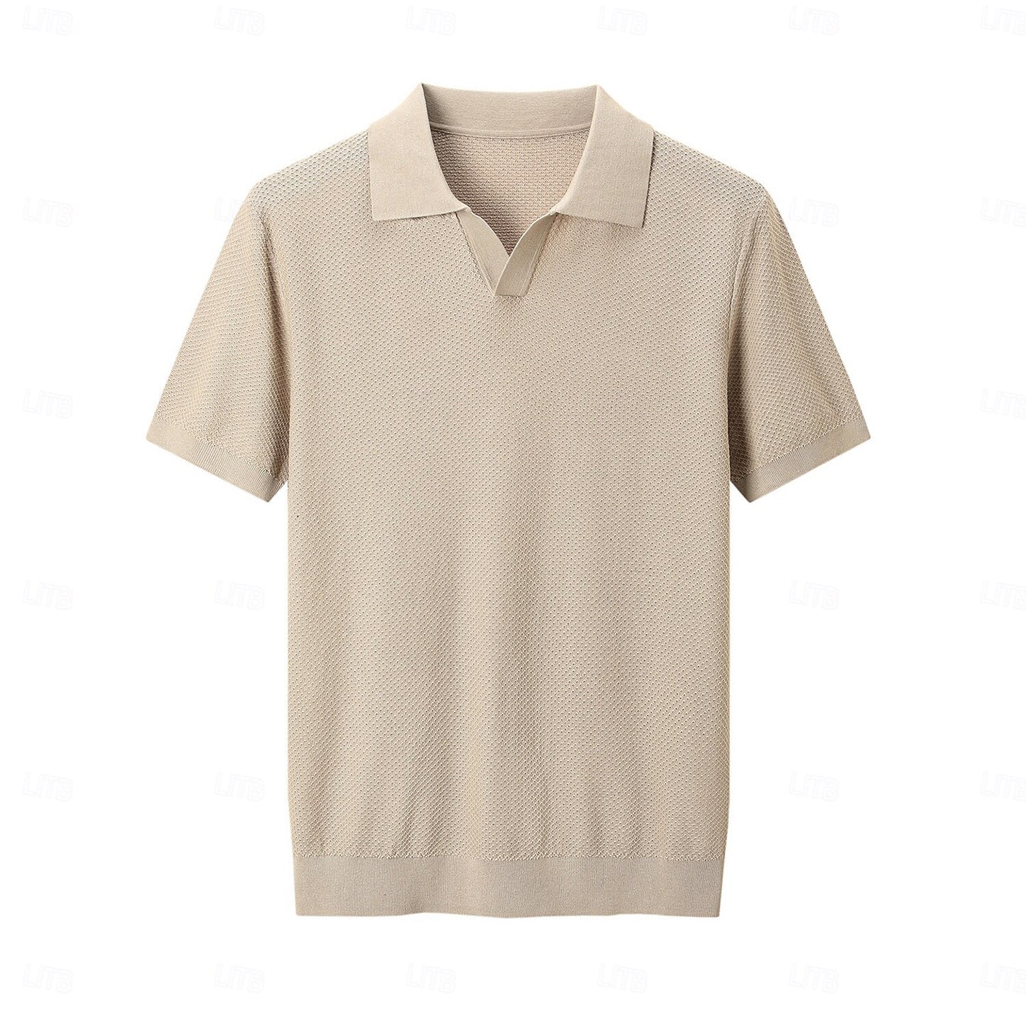 Linen-Silk Breathable Knit Polo