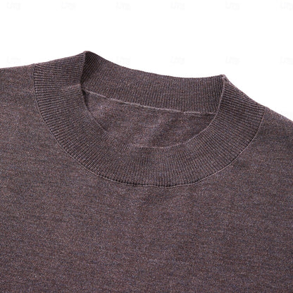 Premium Wool Blend Mock Neck Tee