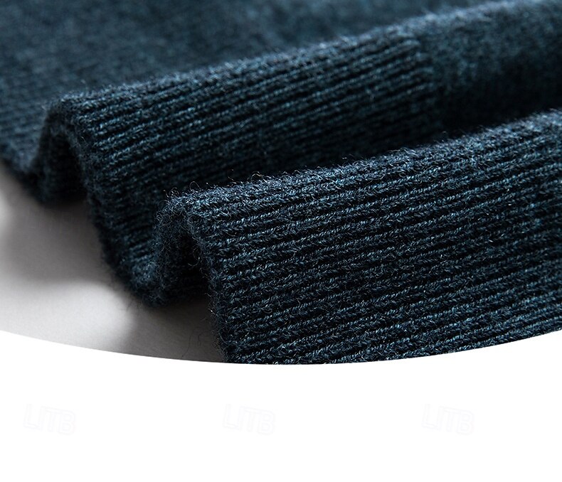 100% Wool Pullover Sweater - oukumen