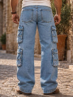 Multi-Pocket Cargo Jeans