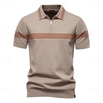 Quarter Zip Short Sleeve Polo