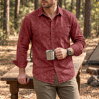 Patchwork Acid-Wash Denim Shirt
