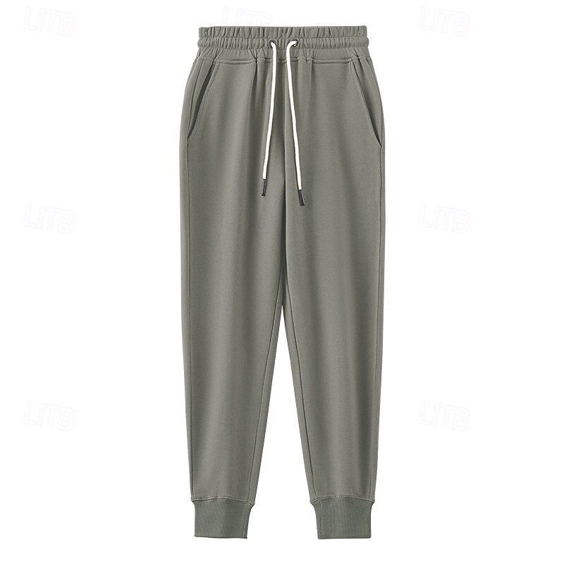 100% Cotton Athletic Pants Active Joggers - oukumen