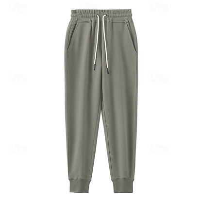 100% Cotton Athletic Pants Active Joggers - oukumen